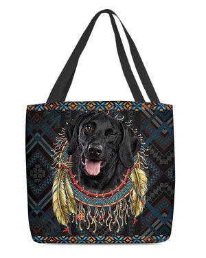 Black Labrador  In Dreamcatcher Cloth Tote Bag