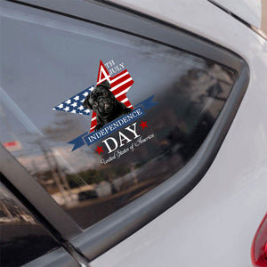 Black Pug-Independent Day2 Car Sticker