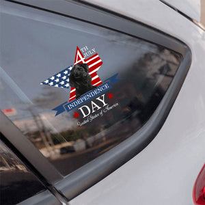 Blcak Labrador (2)-Independent Day2 Car Sticker