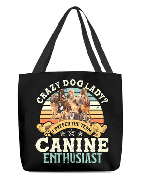 Bloodhound-Crazy Dog Lady Cloth Tote Bag