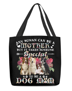 Border Collie-A Dog Mom Cloth Tote Bag