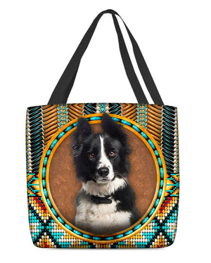 Border Collie -Ethnic Style Cloth Tote Bag