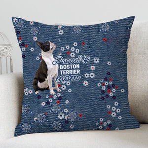 Boston Terrier Pround Mom-Pillow Case