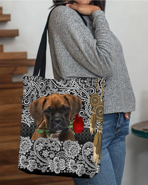 Boxer-Rose Cloth Tote Bag