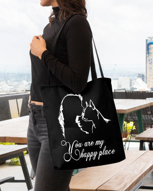 Boxer You Are My Happy Place-Cloth Tote Bag