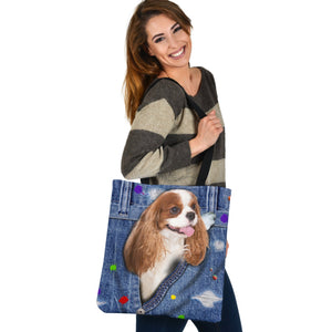 CAVALIER KING CHARLES SPANIEL-The Rainbow-Cloth Tote Bag