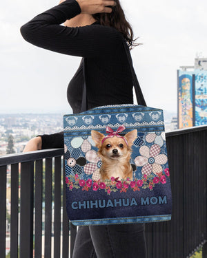 CHIHUAHUA 3-Flower Jean Gift for you-Cloth Tote Bag