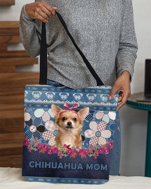 CHIHUAHUA 3-Flower Jean Gift for you-Cloth Tote Bag