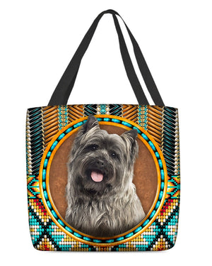 Cairn Terrier-Ethnic Style Cloth Tote Bag