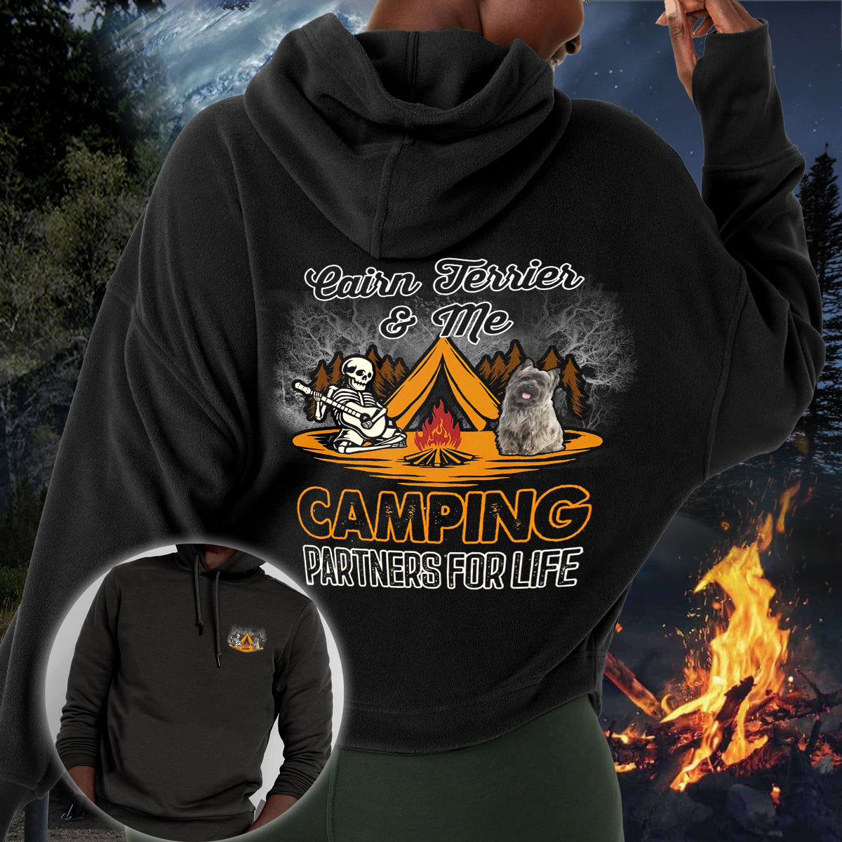 Cairn Terrier 2 Camping Partners-Hoodie