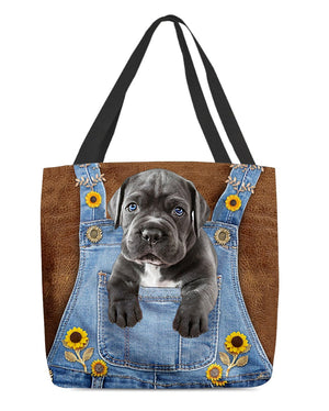 Cane Corso And Sunflower-Cloth Tote Bag