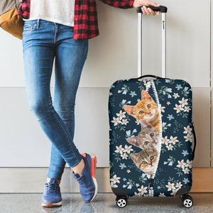 Cat-Flowers-Luggage covers