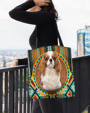 Cavalier King Charles Spaniel -Ethnic Style Cloth Tote Bag