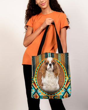 Cavalier King Charles Spaniel -Ethnic Style Cloth Tote Bag