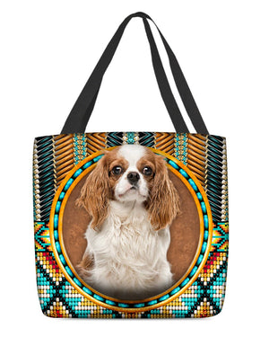 Cavalier King Charles Spaniel -Ethnic Style Cloth Tote Bag