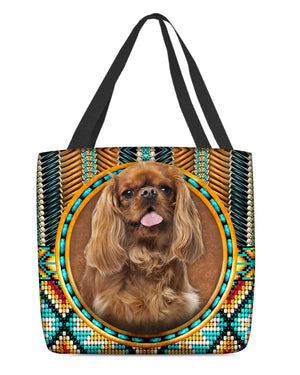 Cavalier King Charles Spaniel1-Ethnic Style Cloth Tote Bag