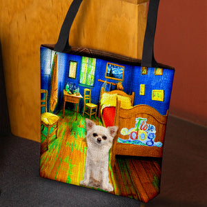 Chihuahua in the bedroom-Cloth Tote Bag