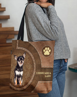 Chihuahua 1-Lady&Dog Cloth Tote Bag