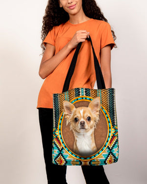 Chihuahua  2-Ethnic Style Cloth Tote Bag