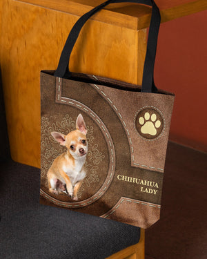 Chihuahua 2-Lady&Dog Cloth Tote Bag