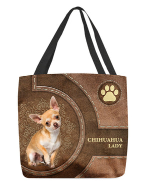 Chihuahua 2-Lady&Dog Cloth Tote Bag