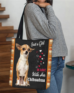 Chihuahua 3 In Love-Cloth Tote Bag