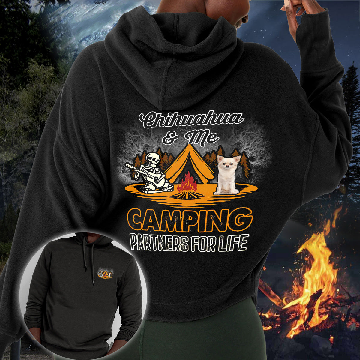 Chihuahua Camping Partners-Hoodie