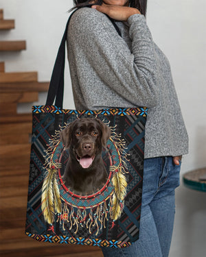 Chocolate Labrador  In Dreamcatcher Cloth Tote Bag