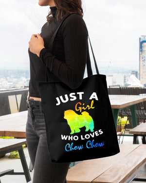 Chow Chow-Just A Girl-Cloth Tote Bag