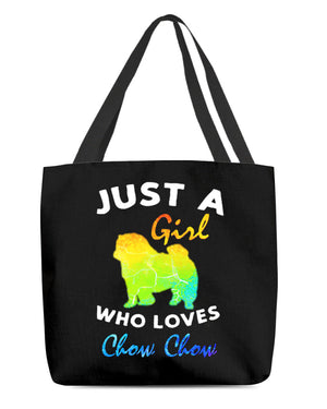 Chow Chow-Just A Girl-Cloth Tote Bag