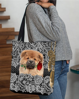 Chow Chow-Rose Cloth Tote Bag