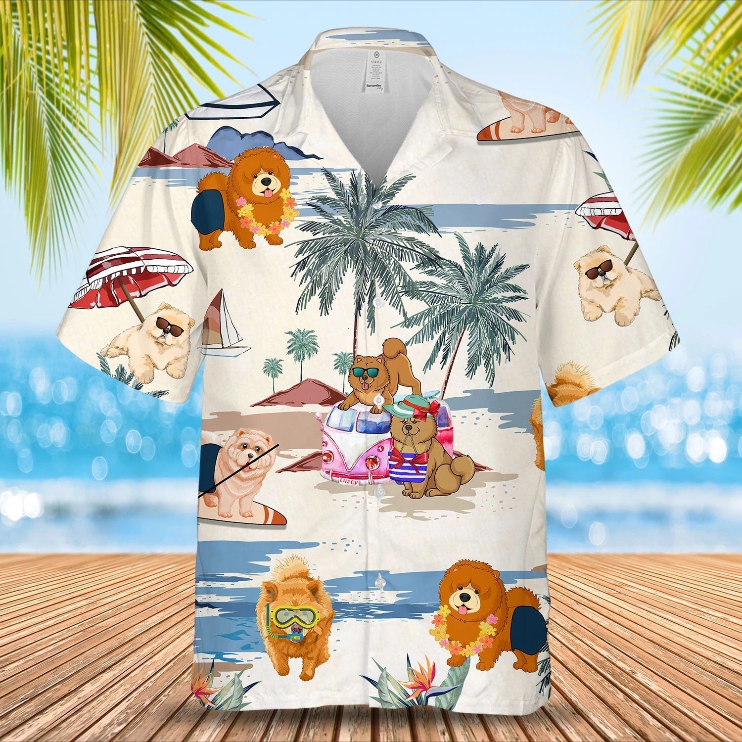 Chow Chow Summer Beach Hawaiian Shirt