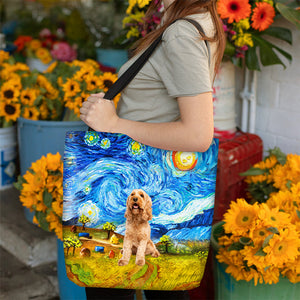 Cockapoo-Oil Painting-Cloth Tote Bag