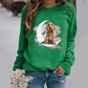 Cocker Spaniel -Sit On The Moon- Premium Sweatshirt