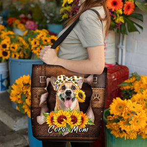 Corgi-Sunflower&Dog Mom Cloth Tote Bag