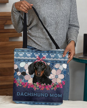 DACHSHUND 2-Flower Jean Gift for you-Cloth Tote Bag