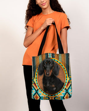 Dachshund  1-Ethnic Style Cloth Tote Bag