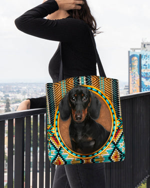 Dachshund  1-Ethnic Style Cloth Tote Bag