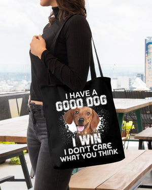 Dachshund 2-I Win Cloth Tote Bag