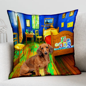 Dachshund 3 In the Bedroom-Pillow Case