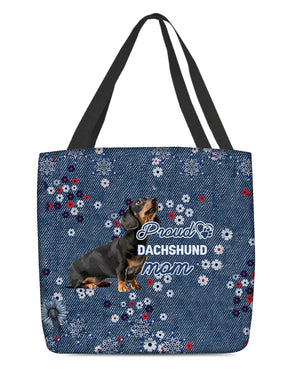 Dachshund (2) Pround Mom-Cloth Tote Bag