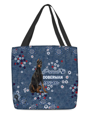 Doberman 2 Pround Mom-Cloth Tote Bag3