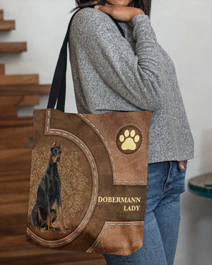 Dobermann-Lady&Dog Cloth Tote Bag