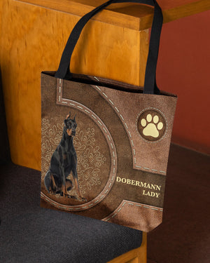 Dobermann-Lady&Dog Cloth Tote Bag