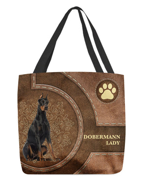 Dobermann-Lady&Dog Cloth Tote Bag