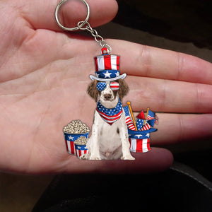 English Springer Spaniel 1-July Stuff Flat Acrylic Keychain