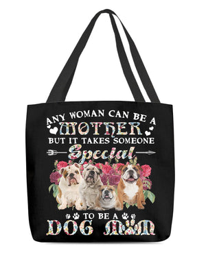 English Bulldog-A Dog Mom Cloth Tote Bag