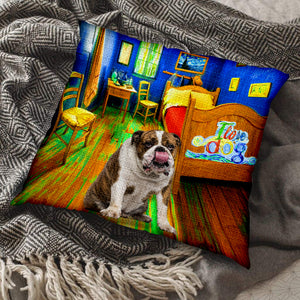 English Bulldog 2 In the Bedroom-Pillow Case