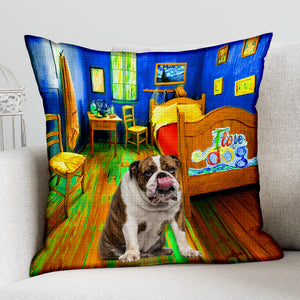 English Bulldog 2 In the Bedroom-Pillow Case