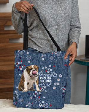 English Bulldog Pround Mom-Cloth Tote Bag